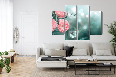 Ljuddämpande tavla - Delicate flowers and 3d