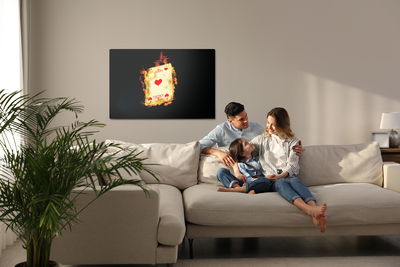 Ljuddämpande tavla - Ace in flames