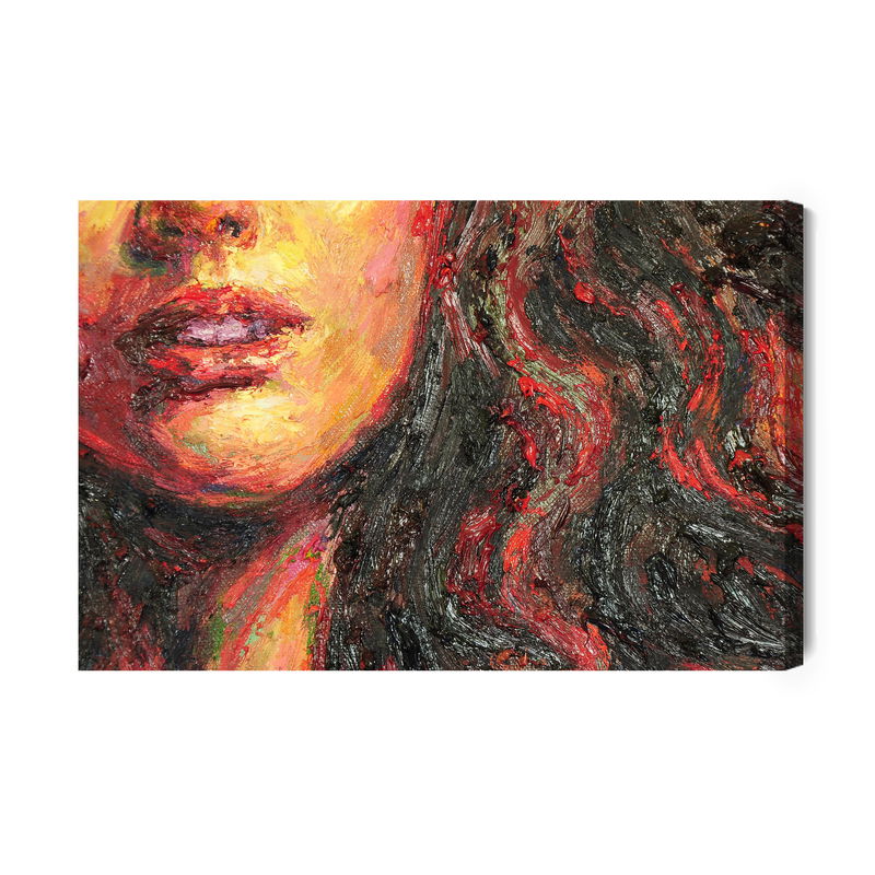 Ljuddämpande tavla - Woman's face in an abstract