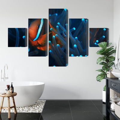 Ljuddämpande tavla - Clownfish in a 3d anemone