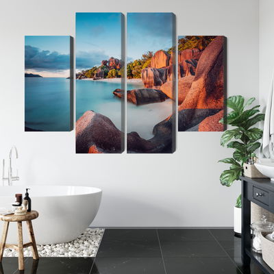 Ljuddämpande tavla - Beach in seychelles