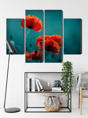 Ljuddämpande tavla - Macro poppies