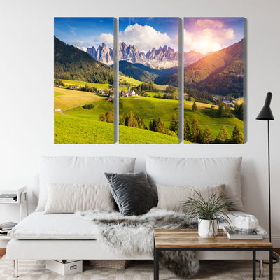 Ljuddämpande tavla - Sunny day in the mountains