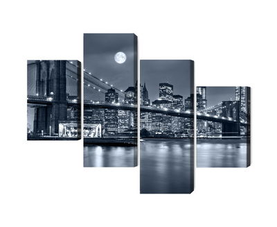 Ljuddämpande tavla - Night panorama of New York