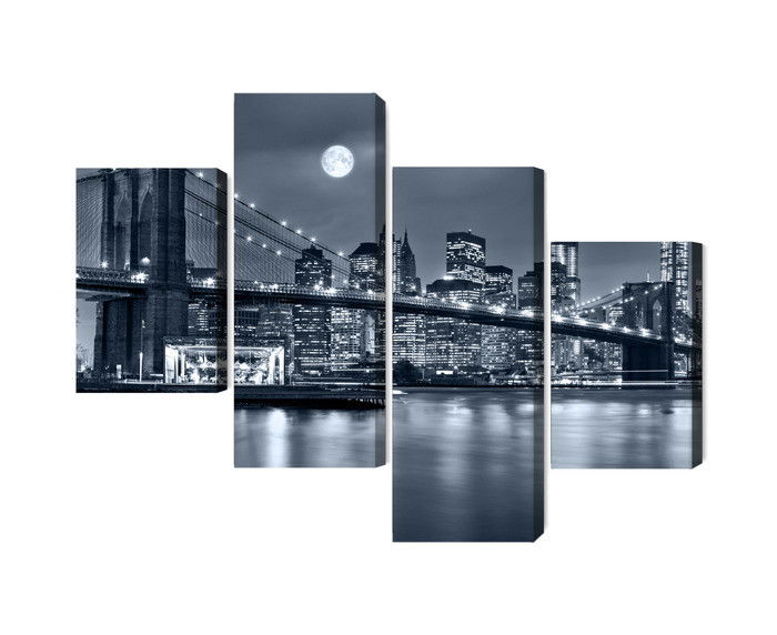 Ljuddämpande tavla - Night panorama of New York