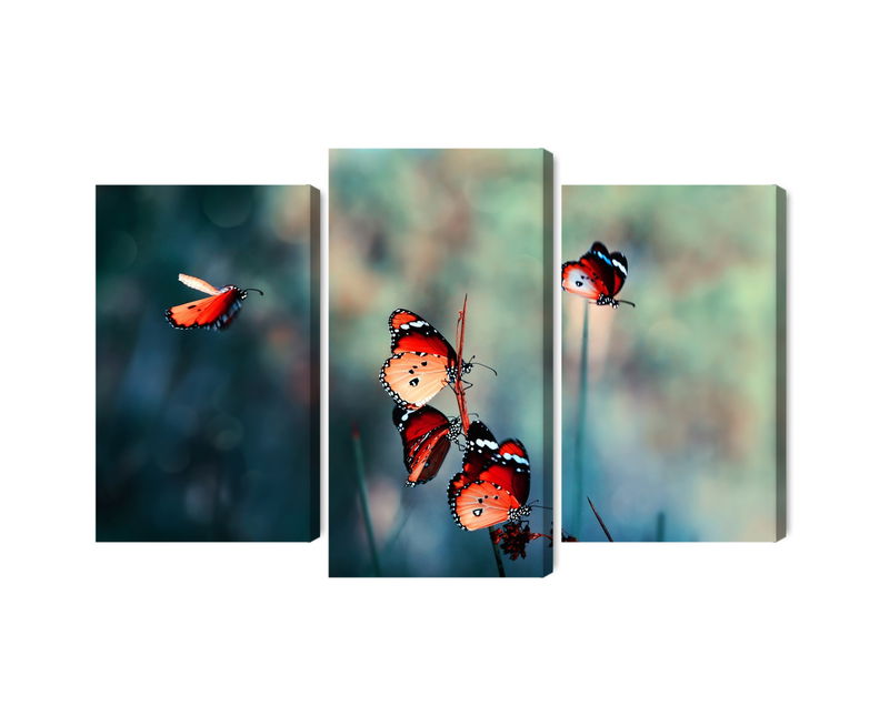 Ljuddämpande tavla - Colorful butterflies