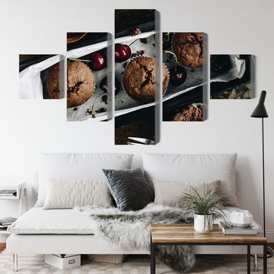 Ljuddämpande tavla - Muffins with cherries