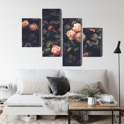 Ljuddämpande tavla - Pastel roses in vintage style