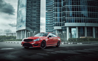 Ljuddämpande tavla - Red car on a background