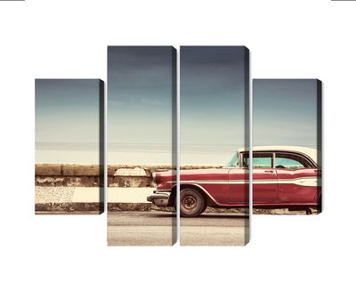 Ljuddämpande tavla - Old american retro car