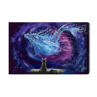 Ljuddämpande tavla - Cat on the background