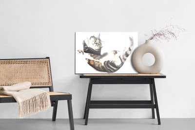 Ljuddämpande tavla - Cat painted with watercolor