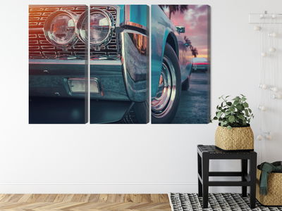Ljuddämpande tavla - Retro style cars