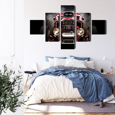 Ljuddämpande tavla - Hot rod car on a smoke