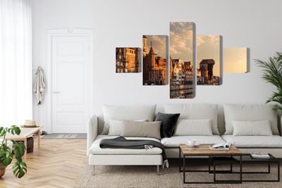 Ljuddämpande tavla - The port of gdansk at sunset