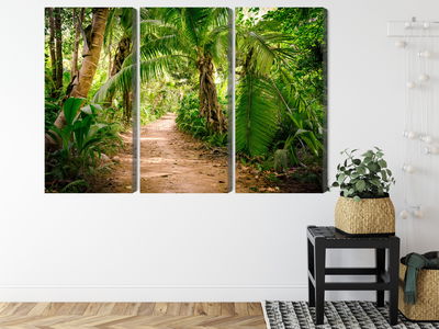 Ljuddämpande tavla - Path in a tropical 3d forest