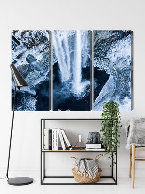 Ljuddämpande tavla - Winter waterfall