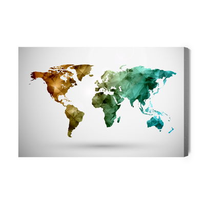 Ljuddämpande tavla - Colorful map with 3d effect