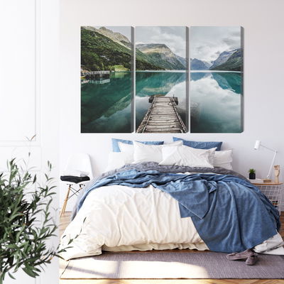 Ljuddämpande tavla - View of the lovatnet lake