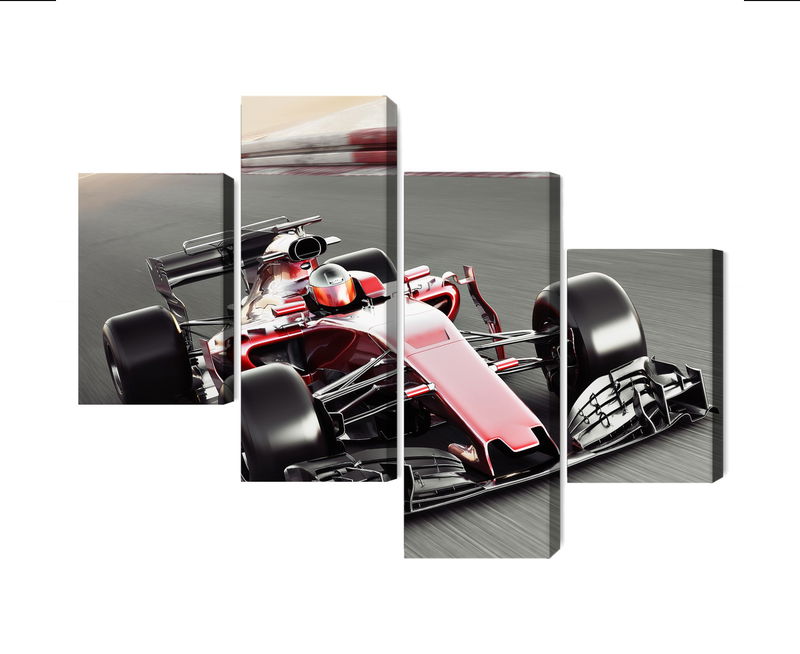 Ljuddämpande tavla - Formula 1 car on the track