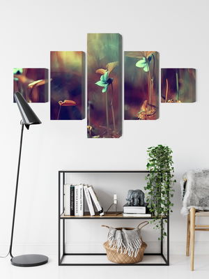 Ljuddämpande tavla - Delicate plants on a macro