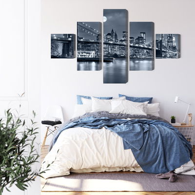 Ljuddämpande tavla - Night panorama of New York