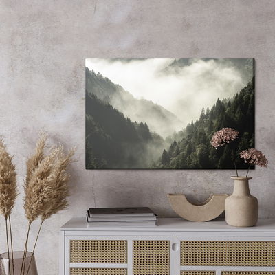 Ljuddämpande tavla - High mountain in mist