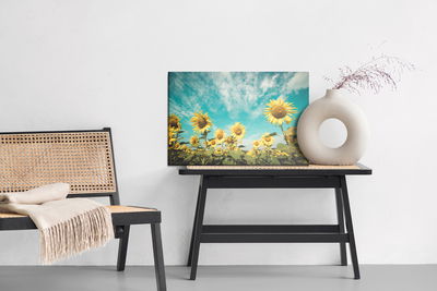 Ljuddämpande tavla - Sunflower field against