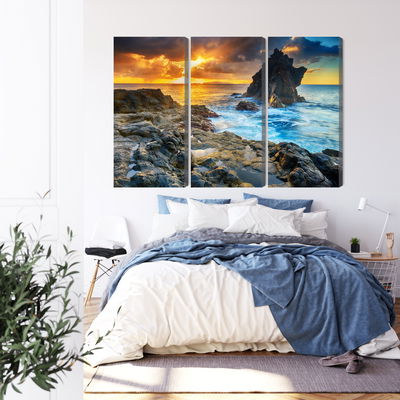 Ljuddämpande tavla - Sunset on the seashore