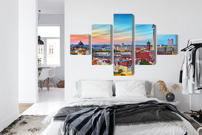 Ljuddämpande tavla - Colorful sky and berlin