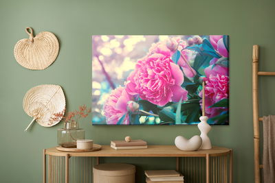 Ljuddämpande tavla - Peony bush