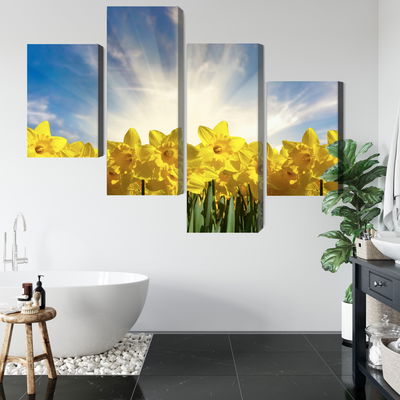 Ljuddämpande tavla - 3d daffodils field