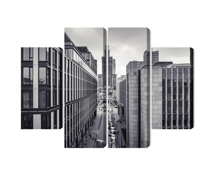 Ljuddämpande tavla - Black and white panorama