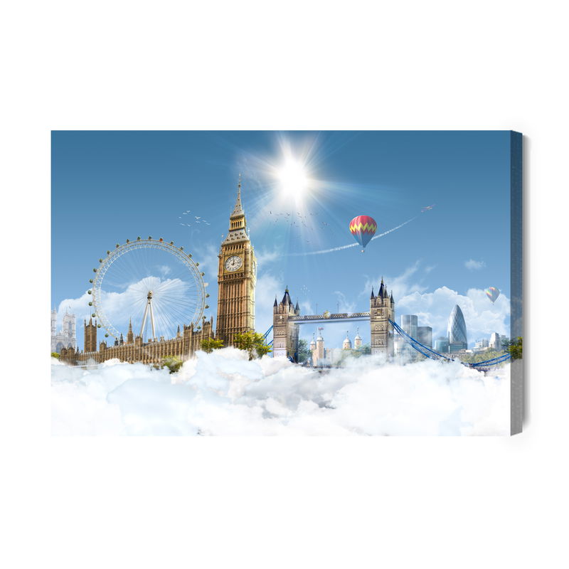 Ljuddämpande tavla - London in the clouds