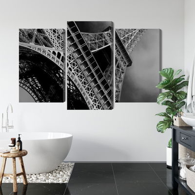 Ljuddämpande tavla - Black and white eiffel tower