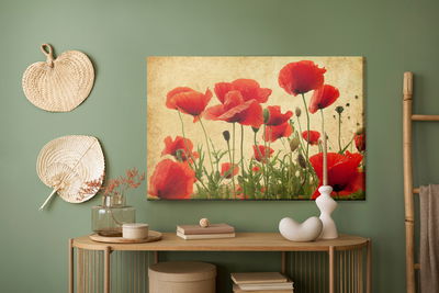 Ljuddämpande tavla - Vintage wild poppies