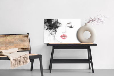 Ljuddämpande tavla - Female abstract face