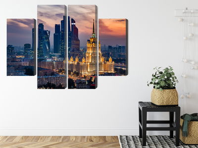 Ljuddämpande tavla - Aerial view of the moscow