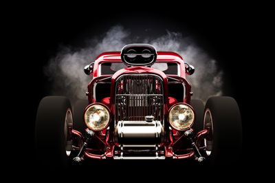 Ljuddämpande tavla - Hot rod car on a smoke