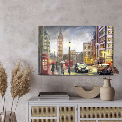 Ljuddämpande tavla - Cars and bus in London