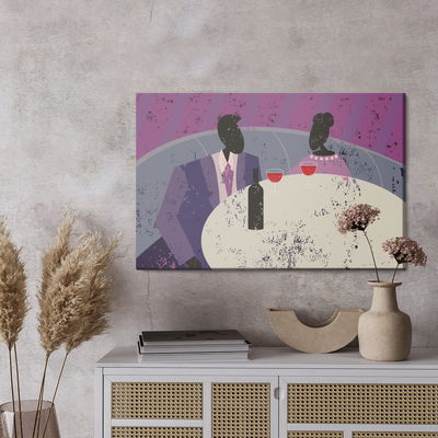 Ljuddämpande tavla - Couple at the retro