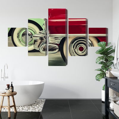 Ljuddämpande tavla - Stylish vintage car wheels