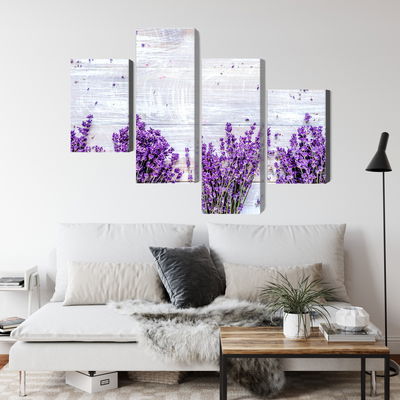 Ljuddämpande tavla - Lavender flowers on a rustic