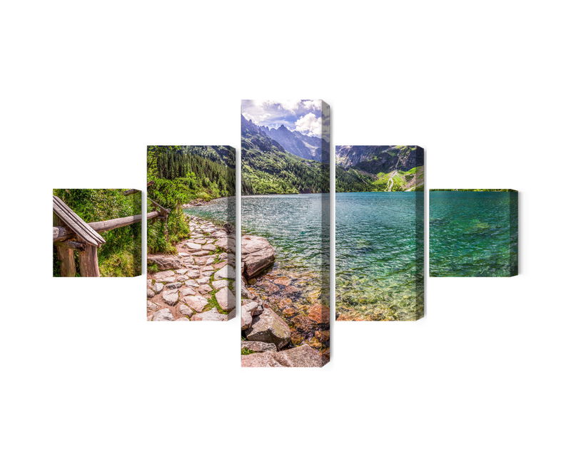 Ljuddämpande tavla - 3d view of the lake