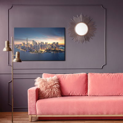 Ljuddämpande tavla - Evening panorama of New York