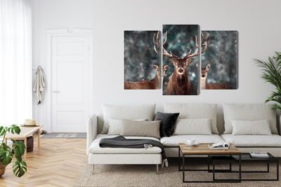 Ljuddämpande tavla - A deer and two does