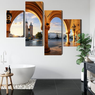 Ljuddämpande tavla - View of Kraków at sunset