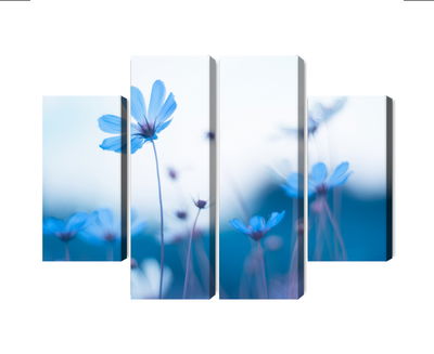 Ljuddämpande tavla - Delicate blue flowers