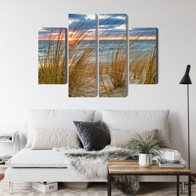 Ljuddämpande tavla - Sunrise on the beach of rügen