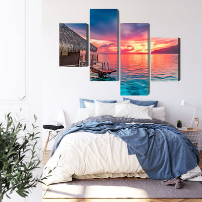 Ljuddämpande tavla - Sunset over the south pacific